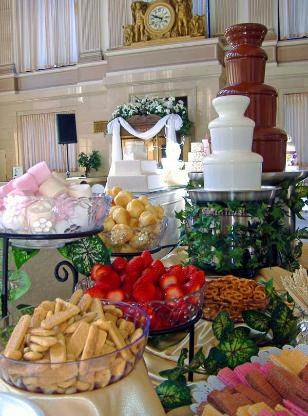 Chocolate Fountain at Wedding Reception